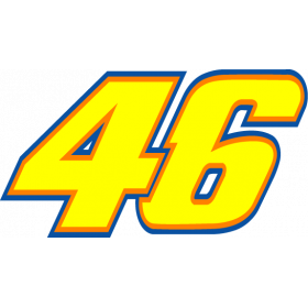 Autocollant / Sticker pilote moto ROSSI 46