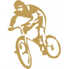 personnage sur un vélo